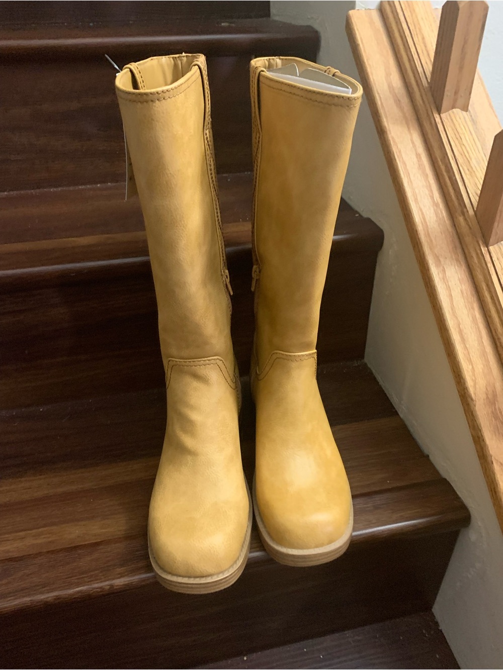 No Boundaries Tall Mustard Yellow Knee-High Heeled Boots